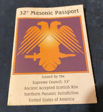 32 degree Masonic Passport Ancient Accepted Scottish Rite picture
