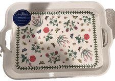 Portmeirion BOTANIC GARDEN IRISH FLOWER Lg HANDLED Melamine Tray NWT picture
