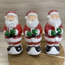 Vintage 1995 Empire Blow Molds Santa Claus Lot of 3 Light Toppers Christmas 10