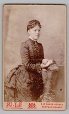Antique CDV Thomas Fall Woman Bustle Dress Portrait London UK picture