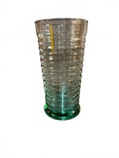 Vintage Anchor Hocking Green Ribbed Tumbler 6.5