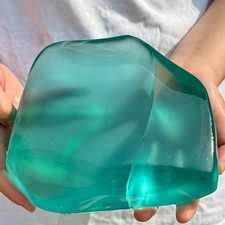 5.85lb Natural Green Topaz Jade Fluorite Quartz Crystal stone ore Block Healing picture