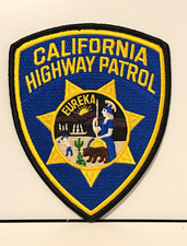 California Highway Patrol Police Patch Blue Yellow Eureka Bear picture