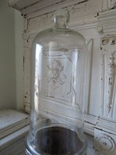 Large Old Vintage GLASS DOME Cloche for Display 13