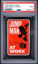 1982 DONKEY KONG Stickers JUMP MAN AT WORK MARIO Rookie Card PSA 9 RC picture