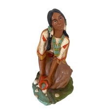 VTG 1980 Universal Statuary Corp #693 Native American Girl Pouring Water 14.5” picture