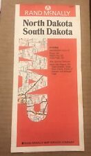 1989 Vintage Rand McNally North South Dakota Road Highway State Map 1980's Fargo picture
