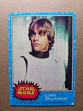 Vintage 1977 Topps Star Wars Luke Skywalker Blue Series 1 Rookie Card #1 picture