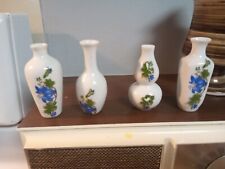 Miniature Japanese Hand Painted Porcelain Vases Lot Of 4 picture