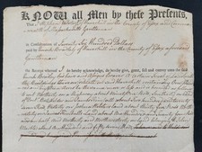 1798 antique LAND DEED essex ma STEPHEN WEBSTER haverhill ENOCH BRADLEY picture