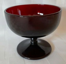 Vintage Anchor Hocking Royal Ruby Red Glass Monarch Sherbet Champagne Cup 3
