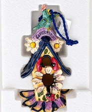 RARE Blue Sky Clayworks Heather Goldminc Songbird Place Wind Chime NEW IN BOX picture
