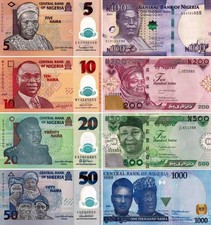 SET Nigeria 5-1000 Naira banknotes+plastic banknotes/UNC picture