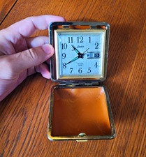 Linden Travel Alarm Clock Day/Date Calendar Square Folding Case picture