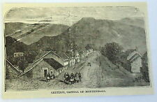 small 1883 magazine engraving ~ CETTINJE, CAPITAL OF MONTENEGRO picture
