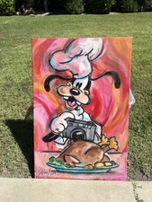 Disney Dick Duerrstein Original Hand Painting Goofy Signed Collector Cartoon picture