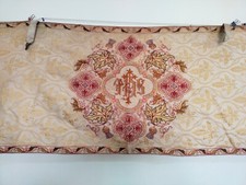 vintage amazing embroidered church silk banner vestment chasuble textile it1401 picture