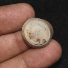 Very Large Ancient Tibetan Himalayan Banded Stone Luk Mik Dzi Goat Eye Bead picture