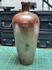 Vintage Campos Filhos Aveiro Portugal Stoneware Bottle Vase Salt Glaze picture