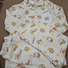 Gudetama Pajamas size L Long Sleeve Long Pants Chest:33.85-37