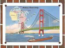 METAL SIGN - 1958 Mackinac Straits Bridge - 10x14 Inches picture
