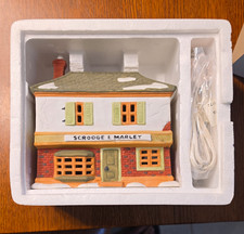 Dept 56 Dickens' Village Scrooge & Marley Counting House Lit Boxed 1986 picture