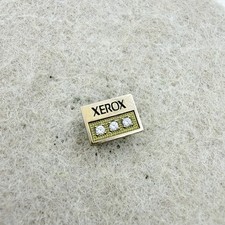 Vintage 10k Gold Xerox Corporation Employee Award Pin 3 Diamonds picture