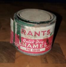 Vintage Grant's Quick Dry Enamel 1/4 Pint Advertising Tin Very Old Paper Label  picture