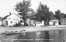 H35/ Prudenville Michigan RPPC Postcard c1940s Fallet Resort Houghton Lake  52 picture
