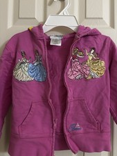 Vintage Y2K Disneyland Princess Zip Hoodie Size S 4-5 picture