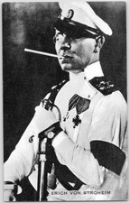 VINTAGE ERICH VON STROHEIM ACTOR MILITARY PORTRAIT CINEMABILIA POSTCARD PA picture