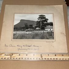 Antique Mounted Photograph: Benbulben Sligo Ireland Landscape Field Automobile picture