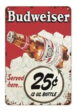 Budweiser Vintage ￼Tin Sign 8 x 12 picture