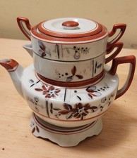 Vintage, TAKITO Co. Tea-for-Two STACKING SET    Gorgeous picture