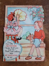 Cute Little Girl Washing Window Vintage c1930's 9