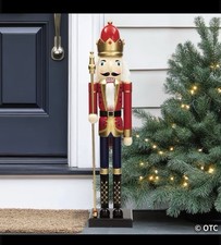 3 Ft. Large Classic Red Wood Holiday Nutcracker with  JT04001RD picture