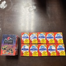 Batman The Animated SEALED Box Topps 1993 and 10 SEALED 1988 Topps baseball set picture
