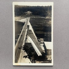 Norris Dam Lake Tennessee TN Aerial Vehicles Road RPPC 1937 Unposted Postcard picture