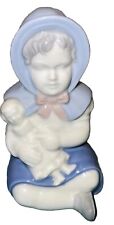 Vintage Porzellan Porcelain Figurine West Germany Girl With Doll Fun picture