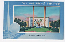 1939 New York World's Fair HALL OF COMMUNICATIONS 110 Art Deco Vintage Postcard picture