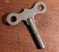 ANTIQUE 1870s E INGRAHAM & CO ALL BRASS CLOCK KEY BRISTOL CONN 1-7/8