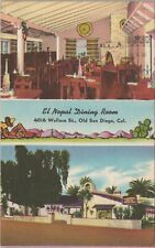 El Nopal Dining Room Restaurant San Diego CA advertising linen postcard F894 picture