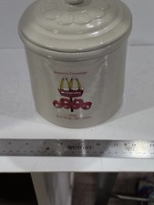 VTG 2002 Red Wing Stoneware McDonald's Season's Greetings Crock Lidded #149/225 picture