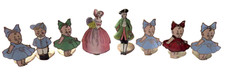 ENAMEL Place CARD HOLDERS Antique EIGHT Pieces Czechoslovakia picture