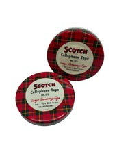 Vintage Scotch Brand Cellophane Tape Tins (2) picture