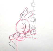 OSWALD THE RABBIT  1930's WALTER LANTZ  ORIGINAL PRODUCTION cel DRAWING chain picture