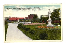 1915 Rochester MN Park Lincoln & Washington Statues Commercialchrom Postcard picture