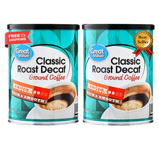 2 pack Great Value Decaf Classic Medium Roast Ground Coffee, 9.6 oz New picture