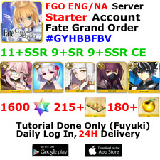 [ENG/NA][INST] FGO / Fate Grand Order Starter Account 11+SSR 210+Tix 1610+SQ #GY picture