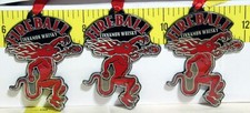 3X Fireball Cinnamon Whiskey Fire Dragon Dicast Enameled Ornament Old Version picture